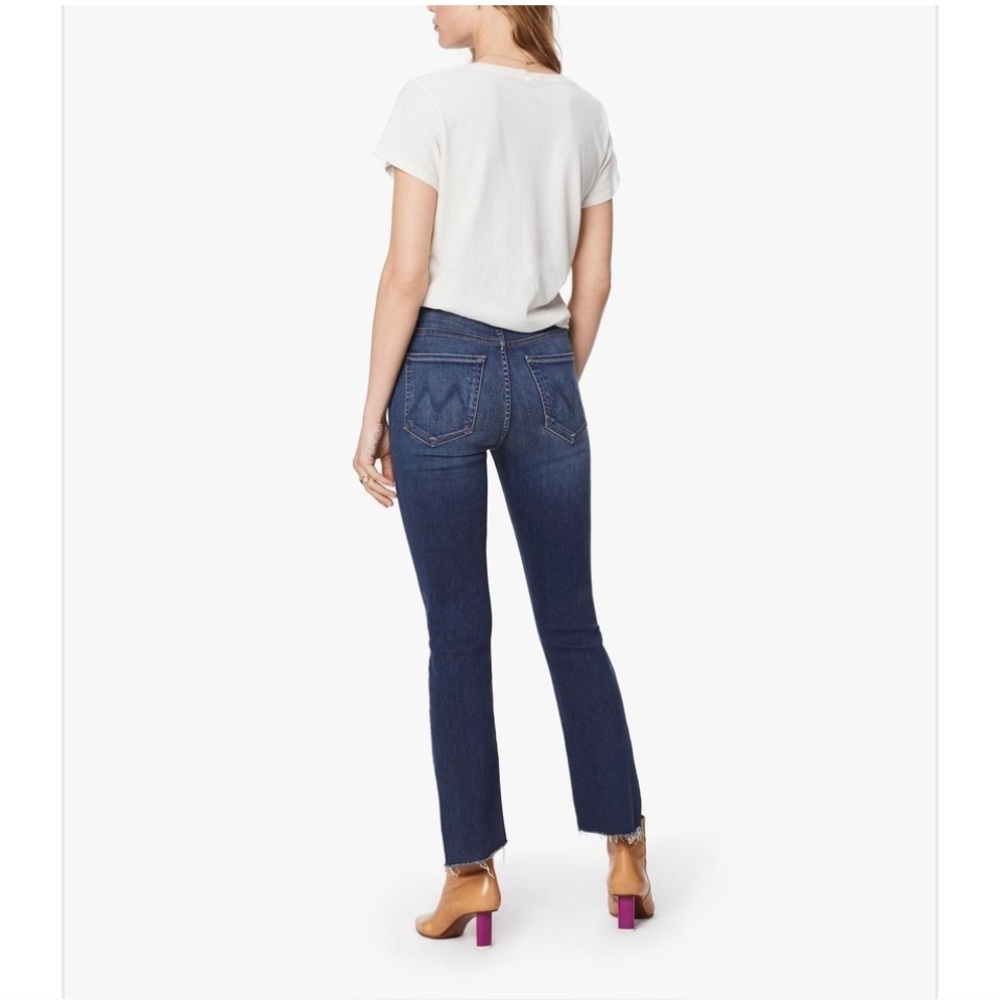 MOTHER The Insider Crop Step Fray Jeans Sweet and Sassy Size 27 High-Rise Denim - Picture 2 of 15